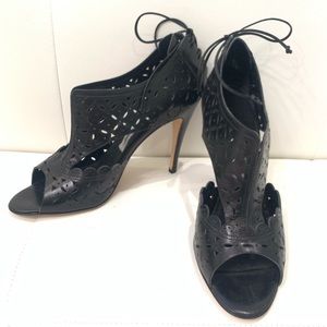 MANOLO BLAHNIK Leather Heels Sz 40